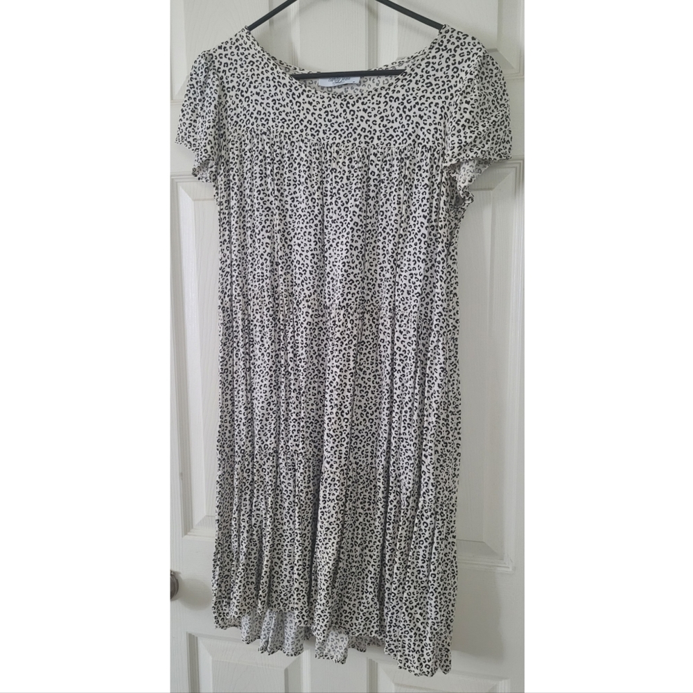 CJLA cheetah print midi dress